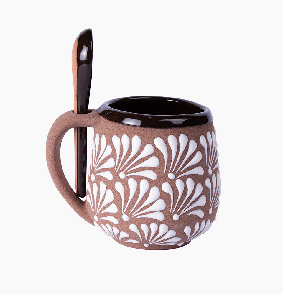 Taza con Cuchara ( Set de 3 pzas del mismo color)